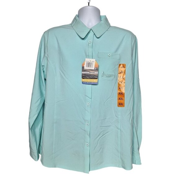 Mossy Oak Other - Mossy Oak Elements Mens Fishing Shirt Blue 2XL